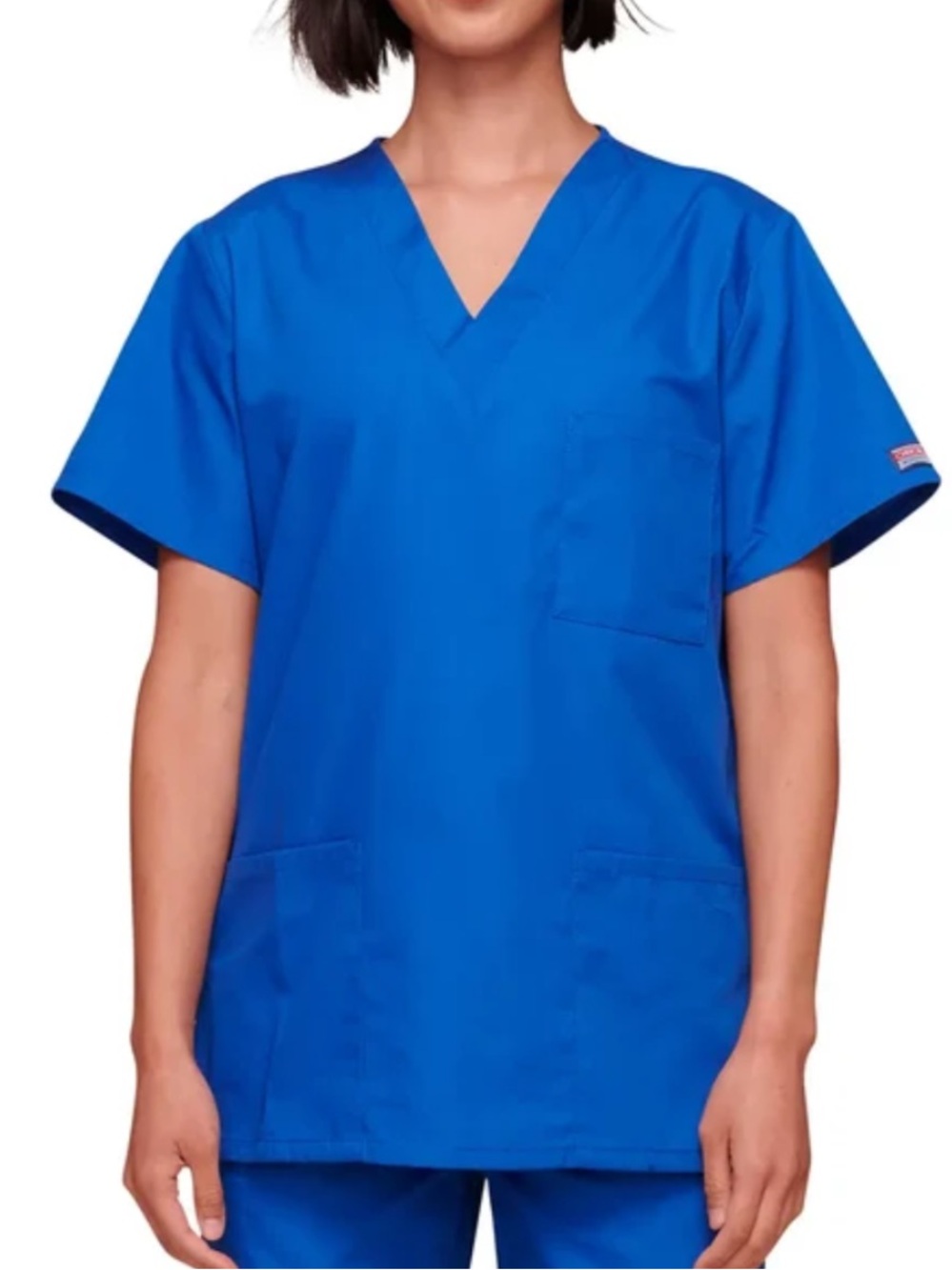 Cherokee Workwear Scrubs Top Blue Scrub Top Size 3XL NWT